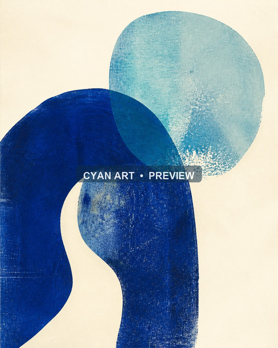 The Cyan Gallery - Six Printable Wall Art Collection