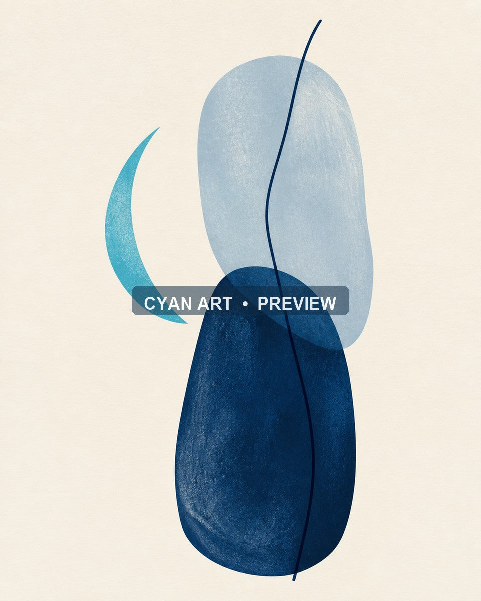 The Cyan Gallery - Six Printable Wall Art Collection