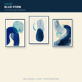 Blue Form - Three Abstract Printable Artworks