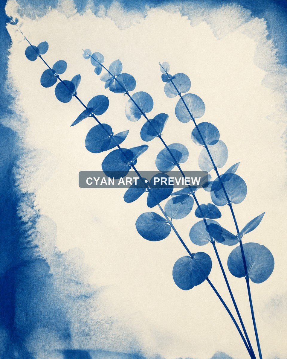 The Cyan Gallery - Six Printable Wall Art Collection